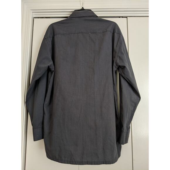Pierre Cardin Men's Cotton Blend Dress Casual Shirt - Size Small 15-15.5 Gray - Picture 3 of 6